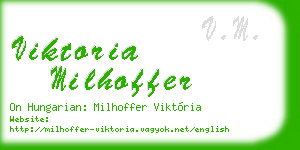 viktoria milhoffer business card